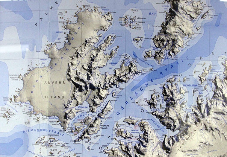 A topographic map of Palmer region.