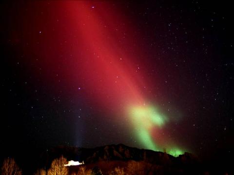 Aurora over the Flatirons of Boulder, Colorado
