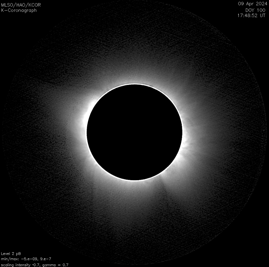 K-Cor pB image from April 9th, 2024.