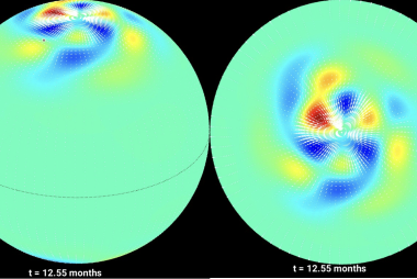 Simulation of an evolving polar vortex